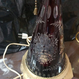 Antique Crystal Romanian Lamp Converted From Wine Bottle