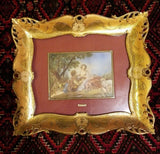 Pair of Framed Artwork by  Francois Boucher: Le Berger Endormie and Musette