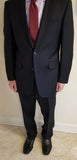 Joseph Bach Slim Fit Black Suit 100% SuperFine Australian Wool Size 42 (32waist)