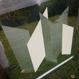 Mid Century Modern Signed Abstract Chrome Mirror Art