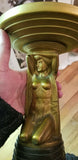 Art Nouveau Antique Original Nude Gilt Bronze Centerpiece by Gurschner See Toes! - Diamonds Sapphires Rubies Emeralds