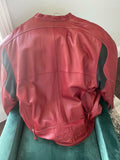 Authentic SCHOTT Motorcycle Biker Racing Leather Jacket. Size 6XL