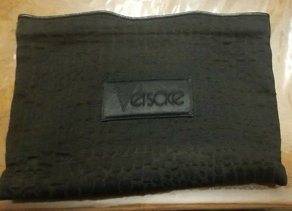 Black Versace Clutch Pouch Hand Bag including Dust Bag