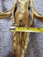 Nude Erotic Antique French Pair of Gilt Bronze Sconces in Working Condition