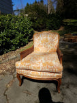 Vintage Regency Caned Fauteuil Designer Chair