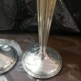 Pair Of Candlesticks Pure Silver Reinforced with Cement