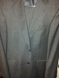 Daniel Cremieux Suit Size 38 100% Wool Gray Inseam 30 with Loro Piana Fabric - Diamonds Sapphires Rubies Emeralds