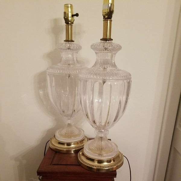 Pair of Baccarat 1960's Lamps