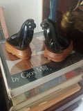 Vintage Pair Of Carved Seal Eskimo Sculptures