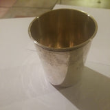 Antique Sterling Silver Large Cup Engraved Initials #91508