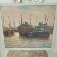 Antique Painting Nautical Signed