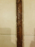Carved Wooden Cane/ Walking Stick 36.625" HANDLE IS LOOSE