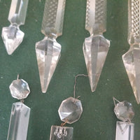 Antique Collection of Crystal Prisms Lustres