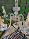 Antique Baccarat twist crystal chandelier