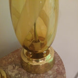 Pair of Mid Century Modern Murano Italian Glass Lamps