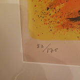 Mid Century Modern Abstract Color Lithograph Limited Edition