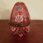 Antique Museum Ruby Moser Egg Jewel box