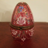 Antique Museum Ruby Moser Egg Jewel box