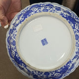 Japanese Porcelain Bowl blue and white 1950's #91408