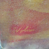 Vintage Mid Century Modern  Signed Judaica Painting