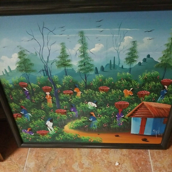 Haitian Farming Themed Painting
