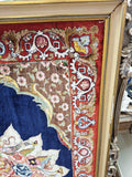 Hand Knotted Framed 100% Silk Oriental Rug 29" X 46"