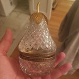 Antique Baccarat Crystal Pear Box