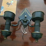 Pair Of Antique Tole Painted Sconces