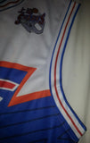 Jimmer Fredette Shanghai Sharks CBA Basketball Jersey White, Size Medium - Diamonds Sapphires Rubies Emeralds