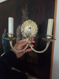 Pair of Mid century Modern Hollywood Glamor Shell Sconces