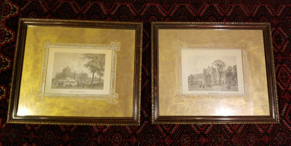 Pair Of Framed PRINTS OF HISTORIC PARIS BUILDINGS