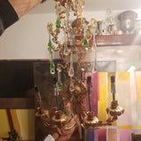 Pair Of Vintage Hollywood Regency Mid Century Modern Large Gilt Sconces