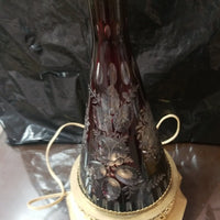 Antique Crystal Romanian Lamp Converted From Wine Bottle