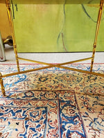 Antique gold gilt petite gallery table