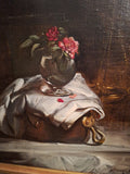 Antique Painting Signed Still Life Original Frame