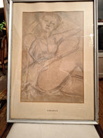 Antique Nude Erotic Painting Girl M Brianchon