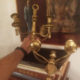 Pair Of Gilt Hollywood regency Mid century Modern Sconces