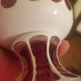 Vintage Bohemian Glass Overlay Moser Vase