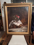 Antique Painting Signed Still Life Original Frame