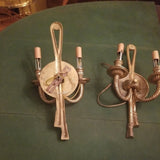 Pair Of Mid Century Modern Gilt  Sconces