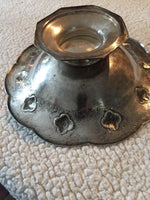 Large Unusual Antique Handmade Silver Bowl with Footstand 482 Grams