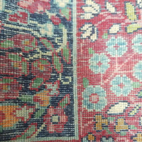 Antique 19" Square Hand Knotted Oriental Rug 100% Wool