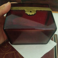 Antique Bohemian glass Moser Jewel box 1880