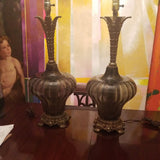Pair Of Mid Century Modern Hollywood Regency Venetian Lamps