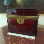 Antique Bohemian glass Moser Jewel box 1880