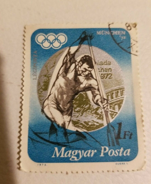 Hungarian Stamp Featuring Athlete from 1972 Olympic Games