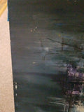 Mid century Modern Abstract Painting Signed Findlay Galleries Chicago