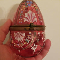 Antique Museum Ruby Moser Egg Jewel box