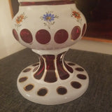 Vintage Bohemian Glass Overlay Moser Vase