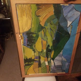 Mid Century Modern Museum Quality Painting 2 Acrobats